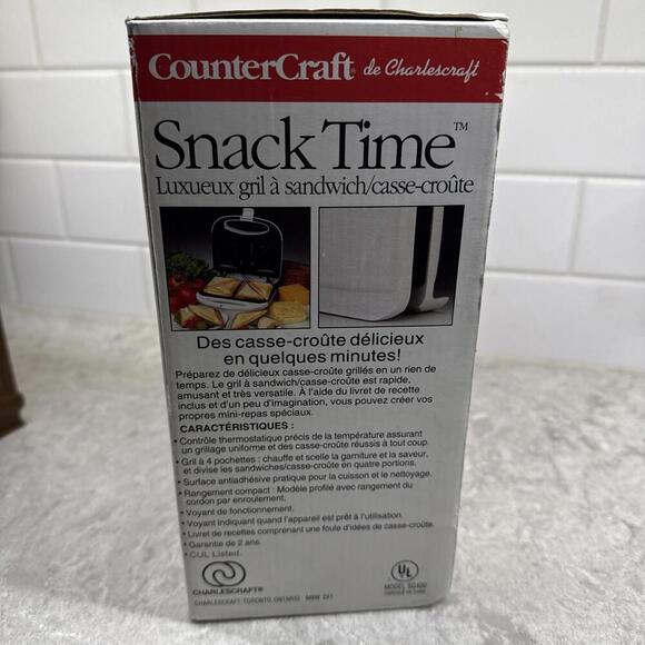 CounterCraft Snack Time Delux Sandwich/Snack Maker. New in Box. - Picture 3 of 7